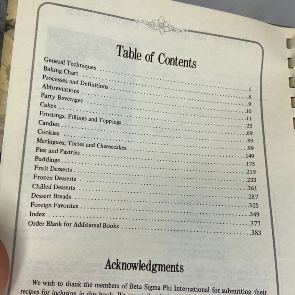 Vintage Cookbook “The Beta Sigma Phi International Cookbook of Desserts” - Picture 4 of 6